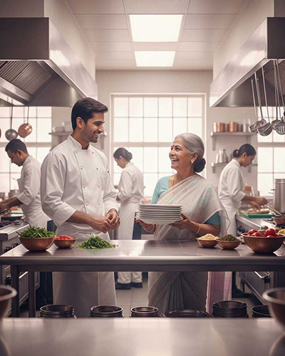 Fully Equipped & Staffed Kitchen